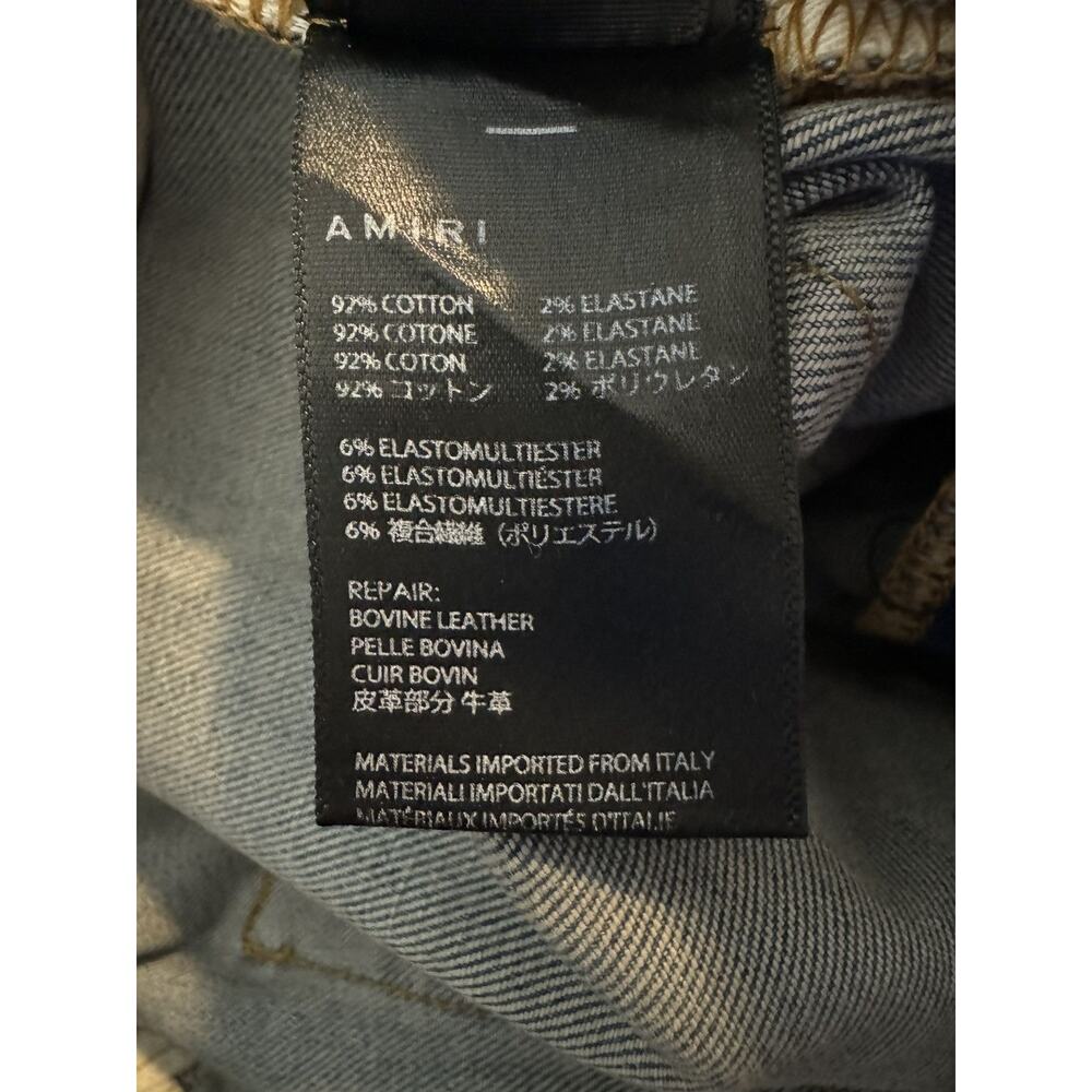EUC Amiri Leopard Thrasher Denim - Picture 7 of 16